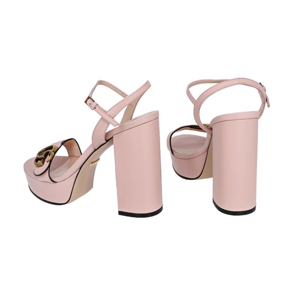Gucci Women's 573021 GG Marmont Leather Platform Sandals - Picture 4 of 9